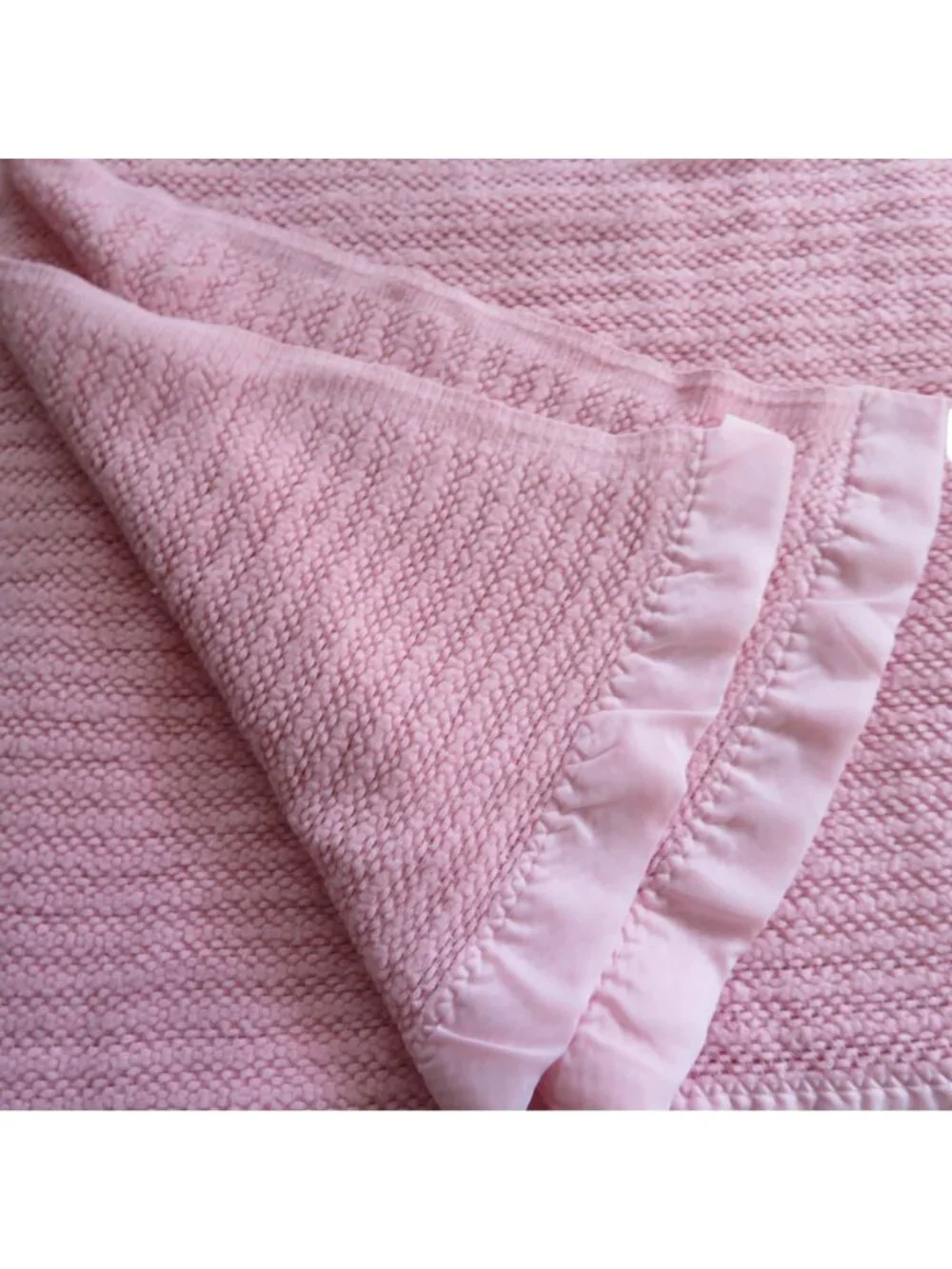 Vintage JCPenney Pink Acrylic Blanket 84